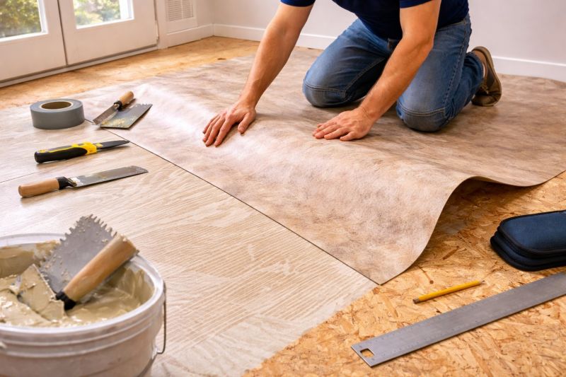 Sheet Linoleum Installation in Boerne, TX
